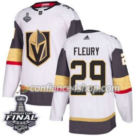 Adidas Maillot de Hockey Vegas Golden Knights Marc-Andre Fleury 29 Blanc 2018 Stanley Cup Final Patch Authentic - Homme